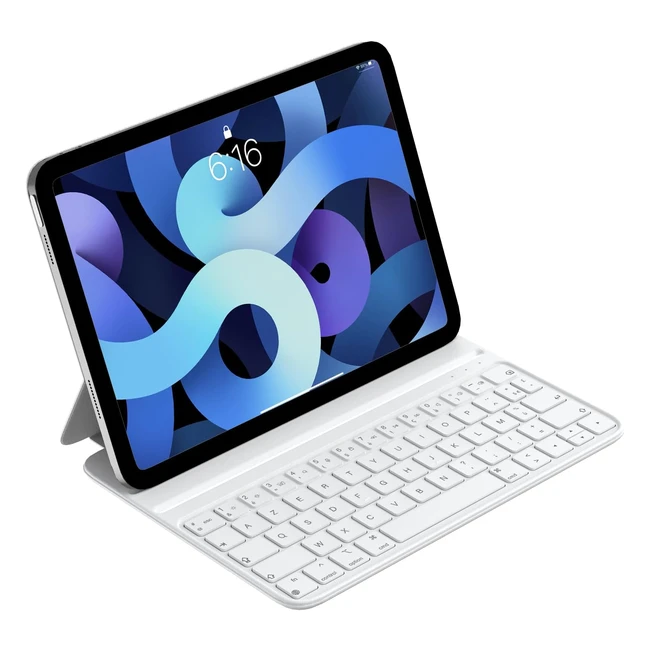 Hou Clavier iPad Pro 11/Air 5 - Compatible iPad Air 2022/2021, Pro 11 4ème/3ème/2ème/1ère Génération - AZERTY Angle Réglable - Chargement Magnétique - Ultra Fin