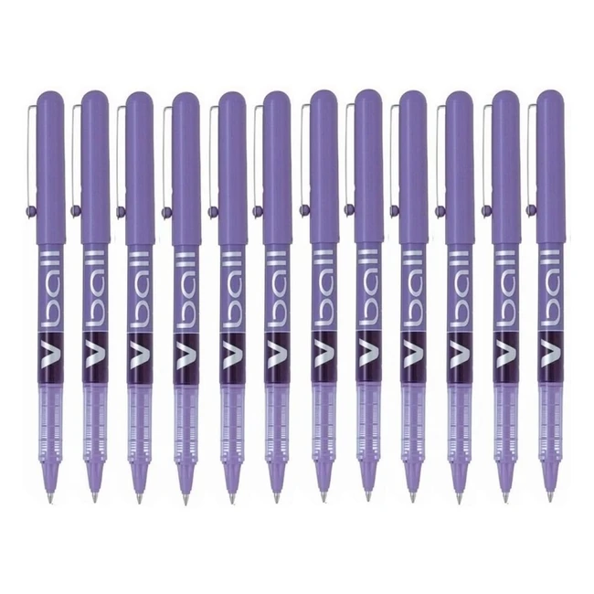 Pilot VBall 5 Liquid Ink Rollerball - 05mm Tip - Box of 12 - Violet