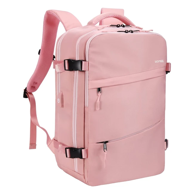 Homiee Mochila de Viaje 40L Resistente al Agua con Puerto de Carga USB