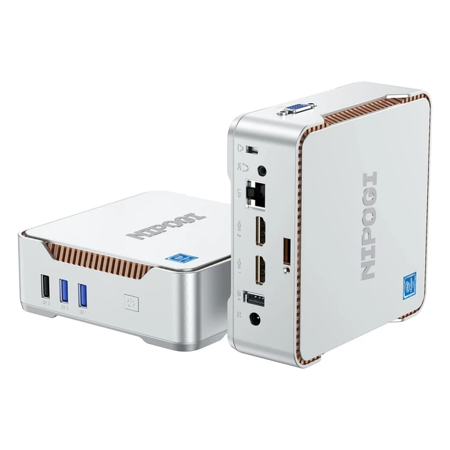 Nipogi GK3Pro Mini PC 16GB DDR4 512GB M.2 SSD Intel Celeron N5105 hasta 2.9 GHz Ordenador Sobremesa WiFi 2.4G/5G Bluetooth 4.2 Triple Pantalla 4K Business Office