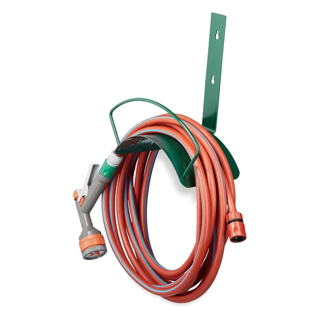 Enrollador de Manguera para Pared 58 Pulgadas 15mm - Soporte Jardín Verde