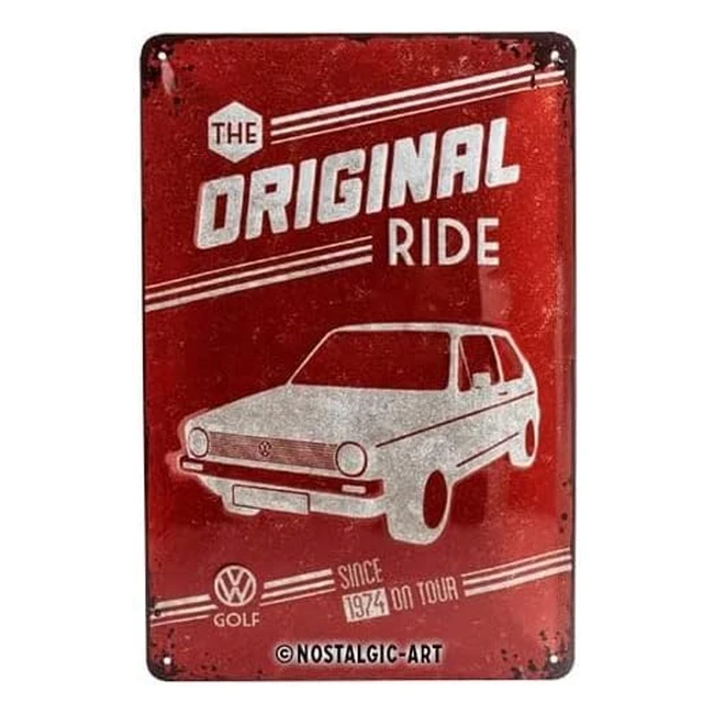 Cartel de Chapa NostalgicArt VW Golf 20x30 cm - El Paseo Original