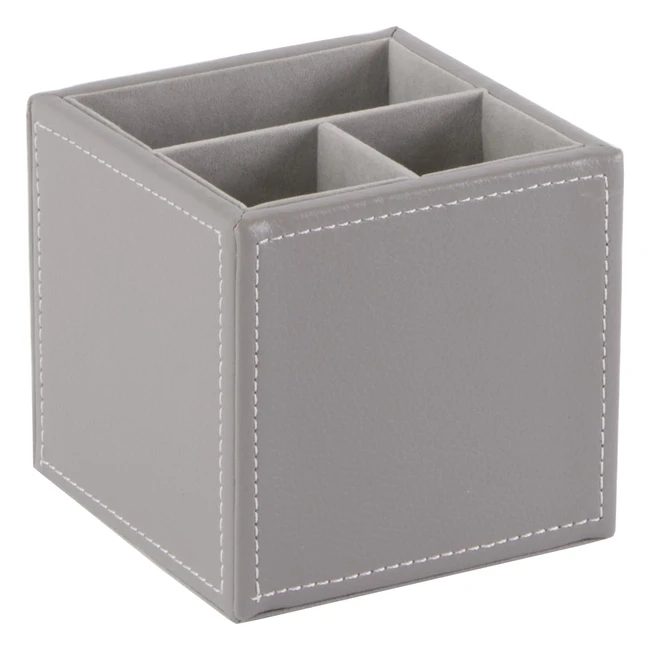 Porta bolígrafos cuadrado de piel sintética gris Osco Grypupp3 - Referencia: XYZ - ¡Organiza tus utensilios de escritura!