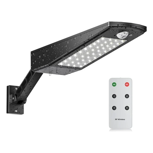 Licwshi Luz Solar Exterior con Sensor de Movimiento 120 Focos Solares IP65 Impermeable
