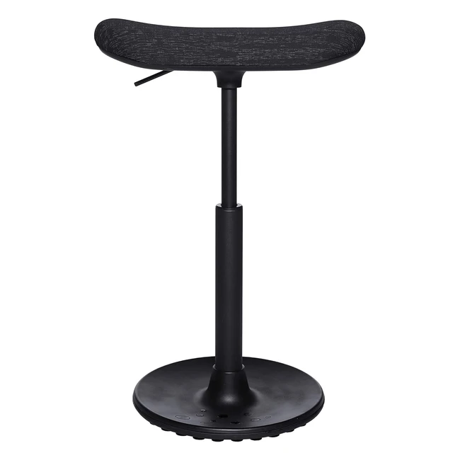 Topstar Sitness H2 Arbeitshocker Stehhilfe Drehhocker Skateboard-Sitz höhenverstellbar Stoffbezug Polyester schwarz