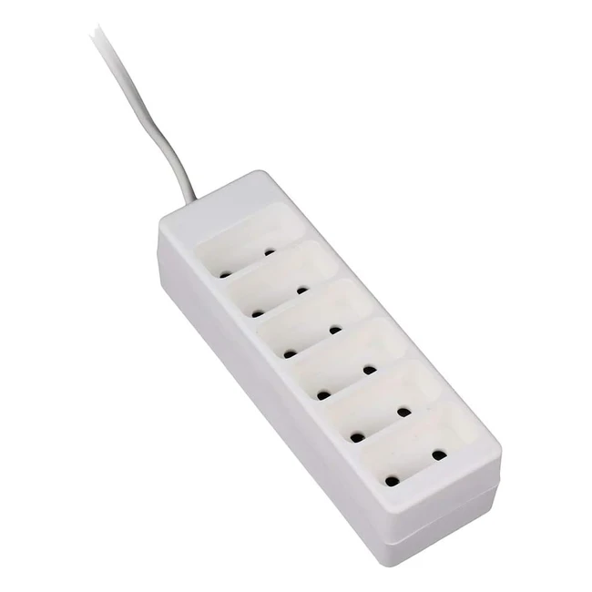 Enchufe Zenitech 6 Salidas Blanco 1380W230V - ¡Optimiza tu espacio y conecta todos tus dispositivos!