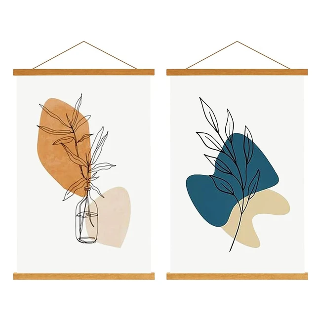 Cadre magnétique en bois naturel pour affiche - 100x70 cm - Aimant puissant