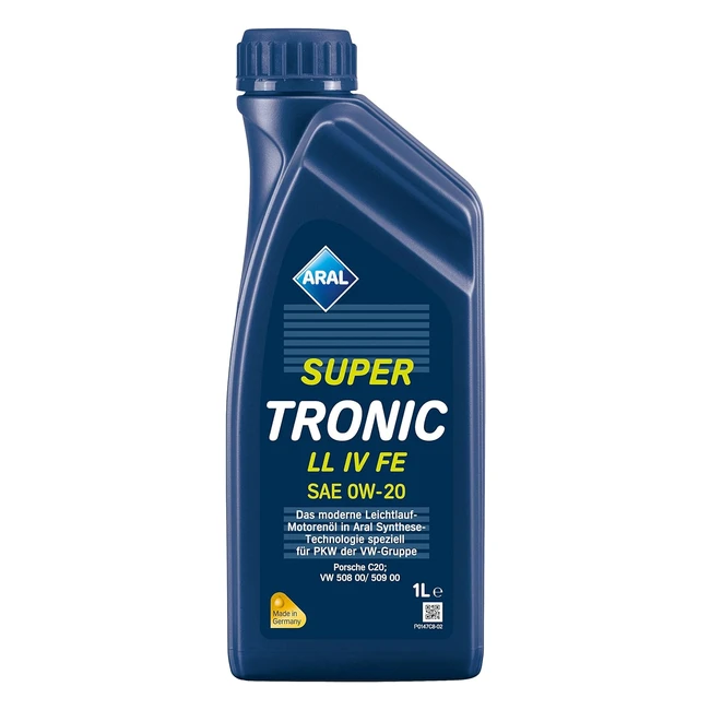 Aral Supertronic LL IV FE 0W20 1 Liter - Hochleistungsmotorenöl für PKW