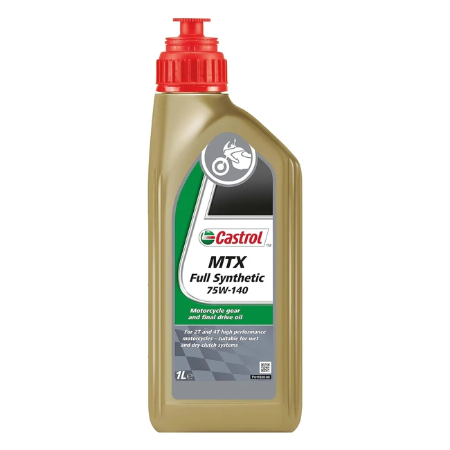 Castrol MTX Vollsynthetik 75W140 Getriebel 1L - Hochleistungsmotorräder