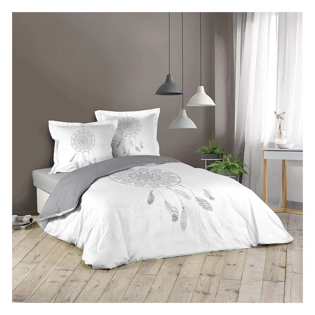 Parure de couette 3 pièces 240x220 cm, douceur d'intérieur 1642369, 42 fils, coton multicolore