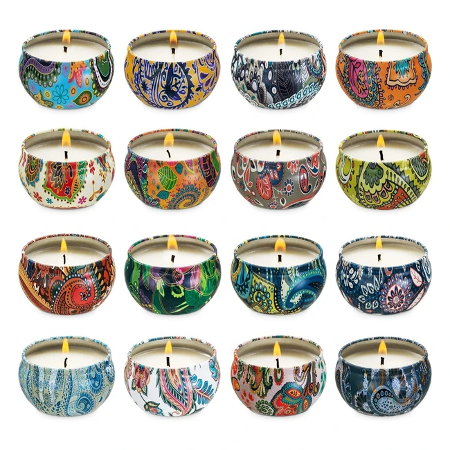 Candele Profumate Feixia 25oz - 16pz Cera di Soia Naturale