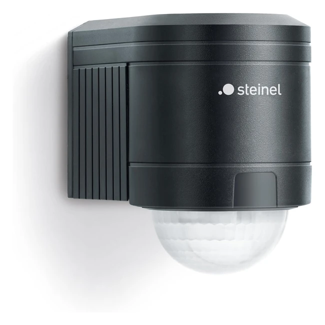Steinel Sensore di Movimento IS 240 - Rilevatore con Angolo di Rilevamento 240° - Portata 12m - Interno ed Esterno - Supporto a Parete ad Angolo - Nero
