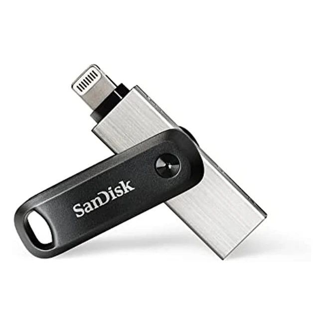 SanDisk iXpand USB-Flash-Laufwerk für iPhone und iPad, Platz schaffen, Fotos und Videos automatisch sichern, Videos direkt von der Festplatte genießen, flexibler Stecker für die meisten iPhone-Hüllen, schneller USB 3.0-Transfer, Fotos und Videos mit der i