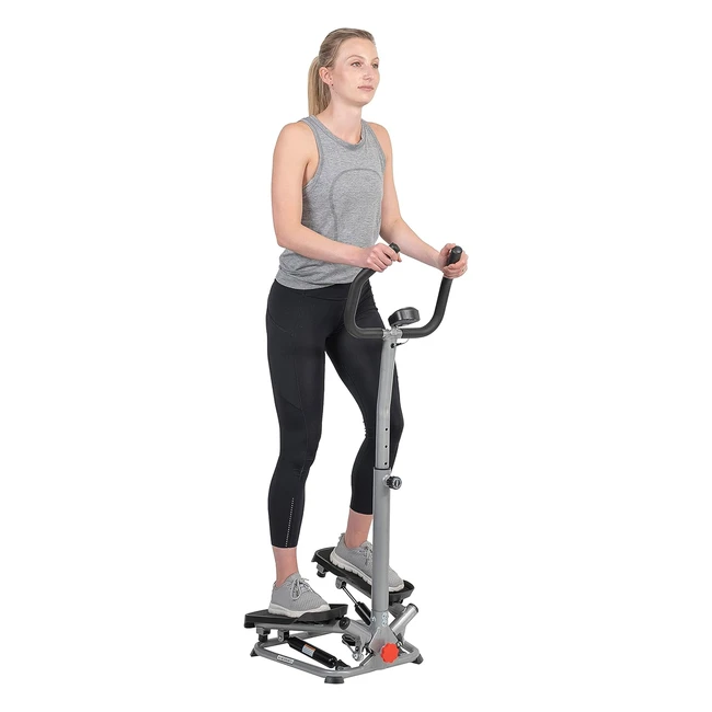 Sunny Health Fitness SFS020027 Rotary Step Machine mit Griff, Silber - Jetzt kaufen!
