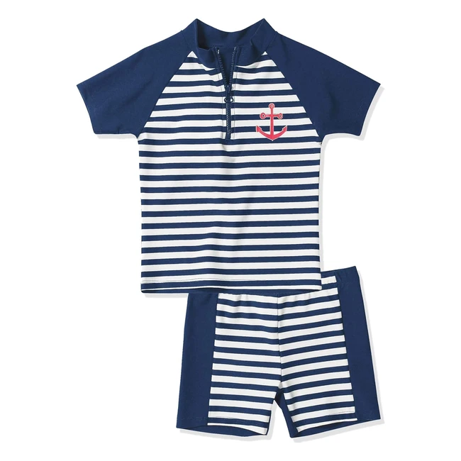 Playshoes Unisex Kinder UVSchutz Badeset - Schwimmshirt & Badeshorts