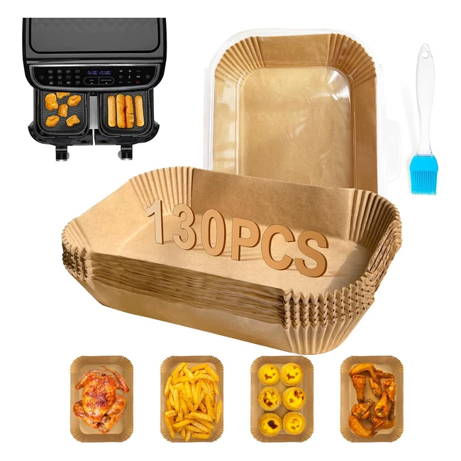 130pc Air Fryer Liners for Ninja AF300UK AF400UK - Nonstick, Waterproof, Heat Resistant
