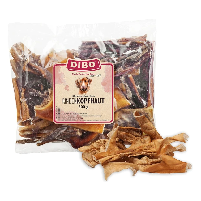 Sacchetto Dibo Cuoio Capelluto Bovino da 500g - Snack Naturale per Cani