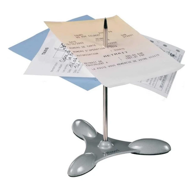 Pincha notas Maped, base y varilla metálicas, diseño plateado