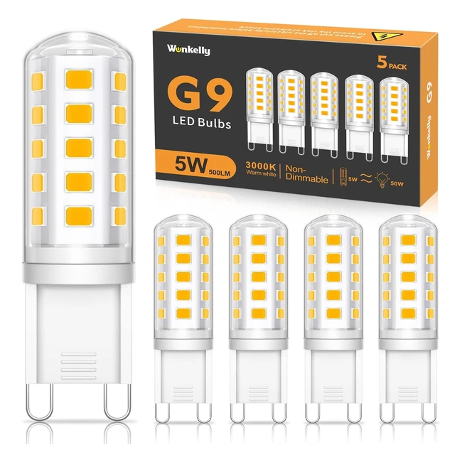 Ampoule G9 LED Blanc Chaud 5W 500lm Équivalent 50W Halogène - Économie d'Énergie