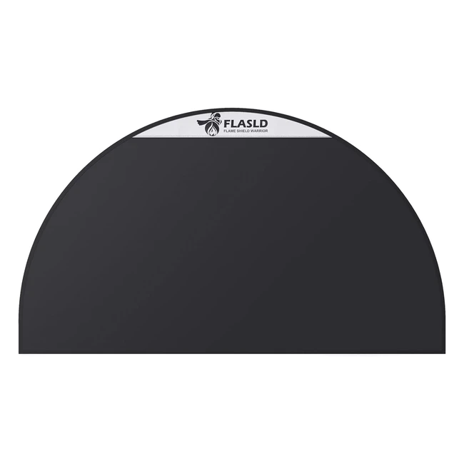 Tappetino per Camino Ignifugo 71x121cm - Protegge Pavimenti - Resistente al Fuoco - Nero