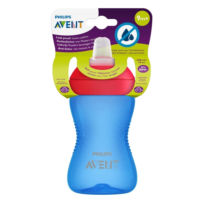 Philips Avent SCF80201 Tazza My Grippy Maschio Beccuccio Morbido - Confortevole e Antigoccia
