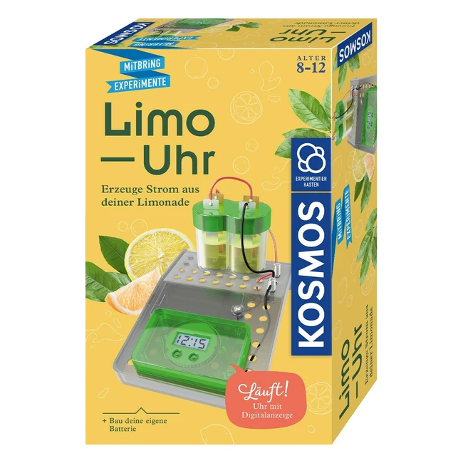 Kit sperimentale Limouhr: orologio alimentato da limonata, batteria ecologica da assemblare