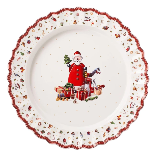 Villeroy & Boch Toys Delight Servierplatte rund, Premium Porzellan, mikrowellengeeignet, bunt/rot/weiß, 45 cm