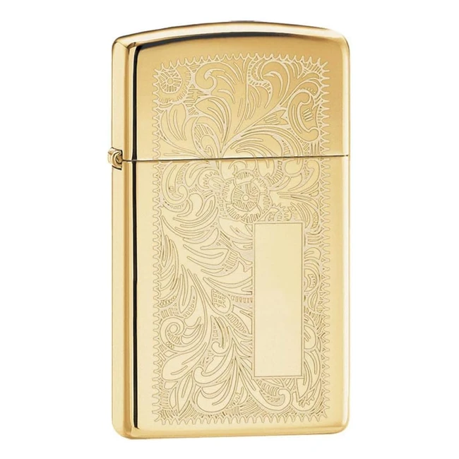 Encendedor Zippo Venetian Slim, Metal High Polish Brass, 35x1x55 cm