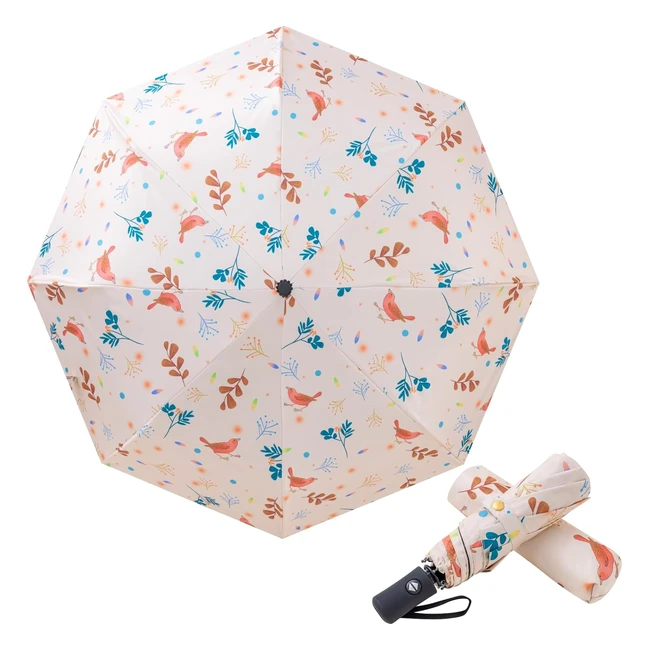 Paraguas plegable antiviento Jiancrate - Ligero y resistente - Ideal para lluvia y sol