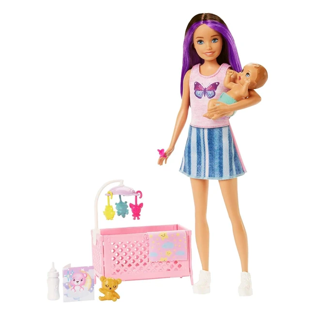 Barbie Skipper Mueca Niera Morena HJY33 - Cuna Beb y Accesorios