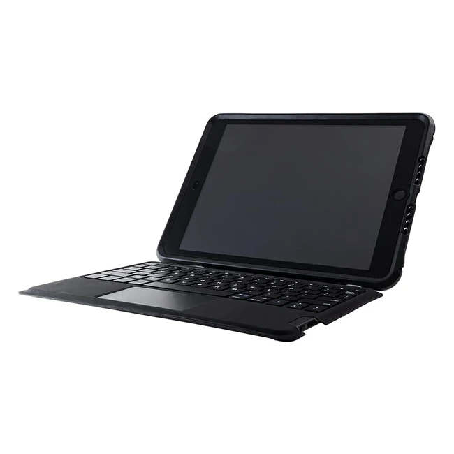 Otterbox Unlimited Keyboard Case für iPad 10.2 7./8./9. Gen, DE Tastatur, Militärgetestet, Schwarz/Klar