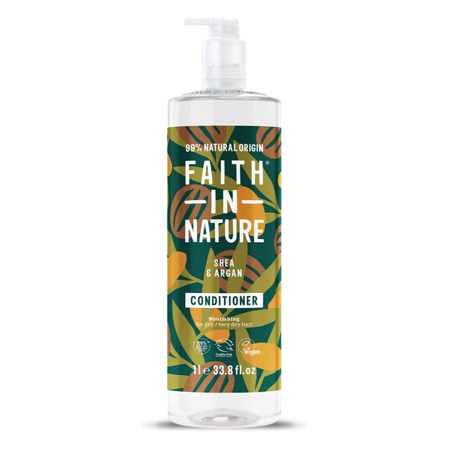 Nourishing Vegan Conditioner: Faith in Nature 1L - Shea & Argan