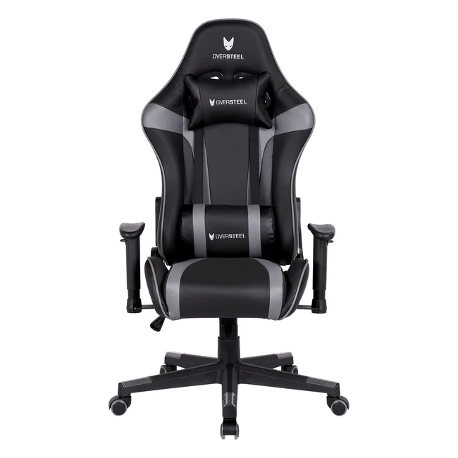 Oversteel Ultimet Professional Gaming Chair - Height Adjustable, Reclining Backrest - Gray