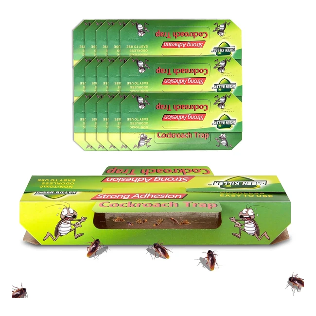 15 Pezzi Trappole Scarafaggi Blatte - Atossico e Insapore - Elimina Rapidamente - Sicuro ed Efficace