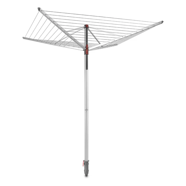 Vileda Sun Lift Tendoir Linge 40m - Réglable en Hauteur - 8 Porte-Cintres - Housse de Protection UV - Gris