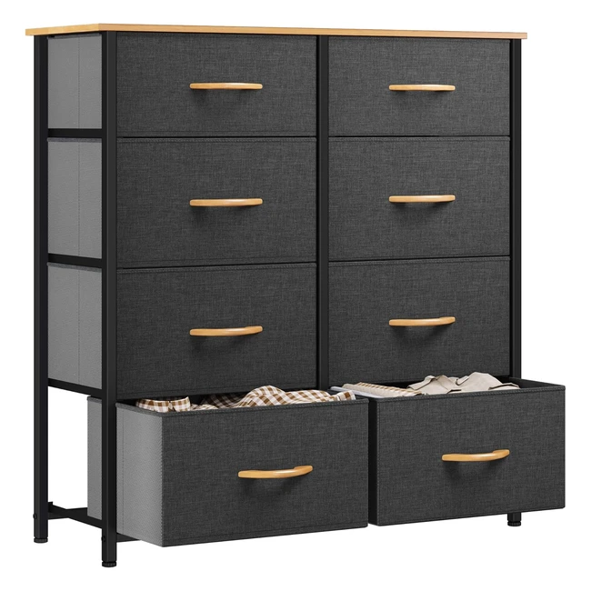 Yitahome Cassettiera in Tessuto - Armadietto con 8 Cassetti - Grigio Profondo