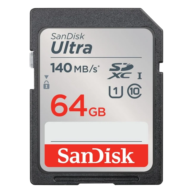 SanDisk 64GB Ultra SDXC Card | Up to 140MB/s | A1 App Performance | UHS-I Class 10 U1