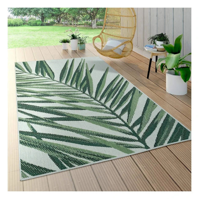Tapis intérieur/extérieur Paco Home - Moderne, dimension 100x200 cm - couleur vert