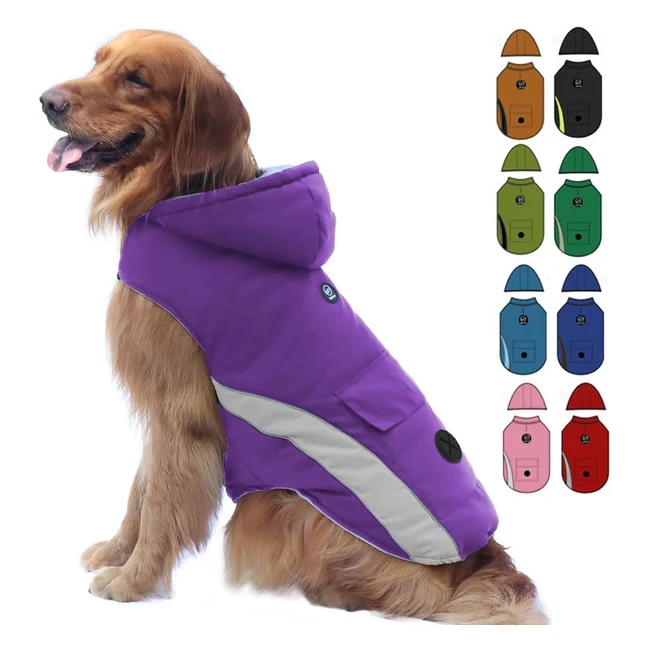 Emust Giacca per Cani Cappotti Invernali Taglie S-XXL - Comodi Gilet Antivento e Antipioggia