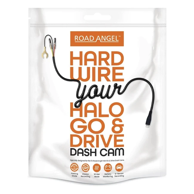 Kit de câblage rigide Road Angel pour Road Angel Halo Go Drive et Pure One HWK5V Go et Drive