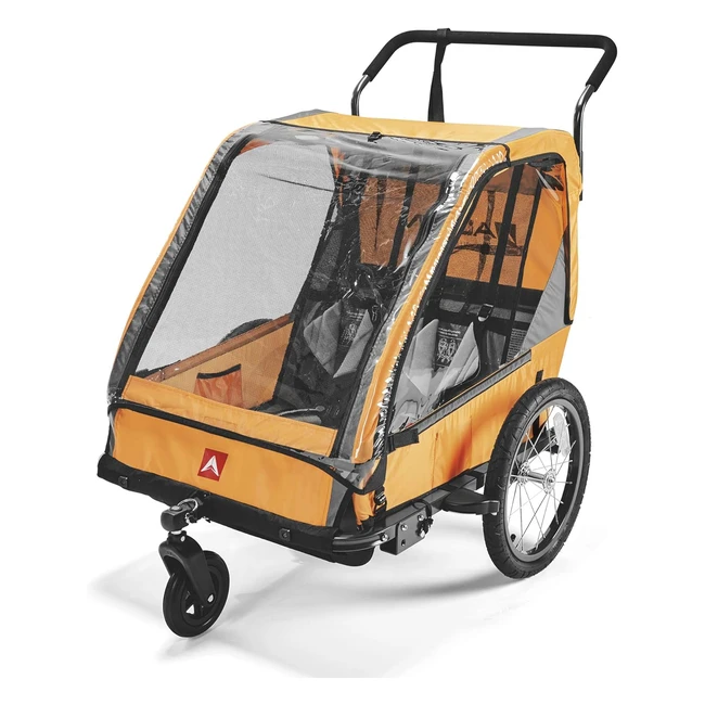 Carriola y Remolque de Bicicleta Allen Sports Hiviz para Dos Niños Anaranjado ES2O