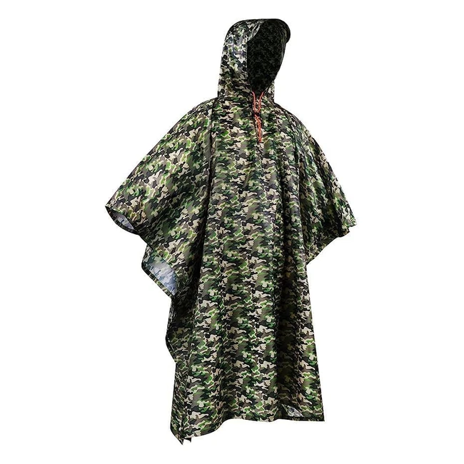 Poncho Impermeabile Flintronic - Multifunzionale, Riutilizzabile, Trekking, Antipioggia