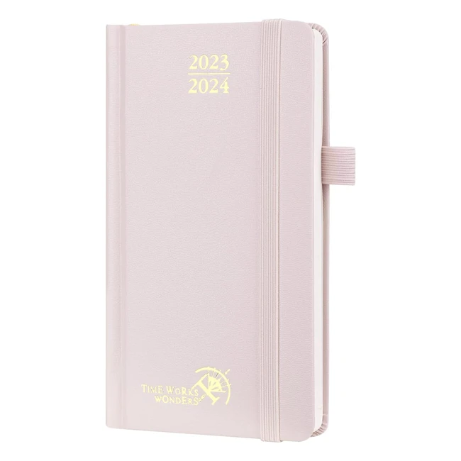 Agenda Poprun 2024 Settimanale Tascabile 165x9 cm - Rosa Chiaro