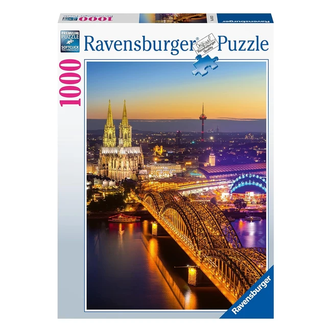 Ravensburger Cologne by Night 1000 Piece Jigsaw Puzzle | Premium Quality | Ideal Gift for Adults & Kids