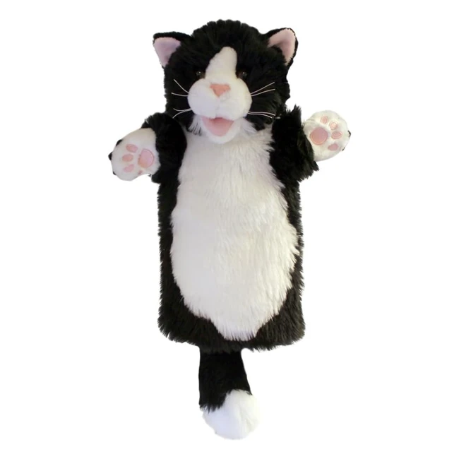Pupazzo guanto a manica lunga gatto bianco e nero - Alta qualità