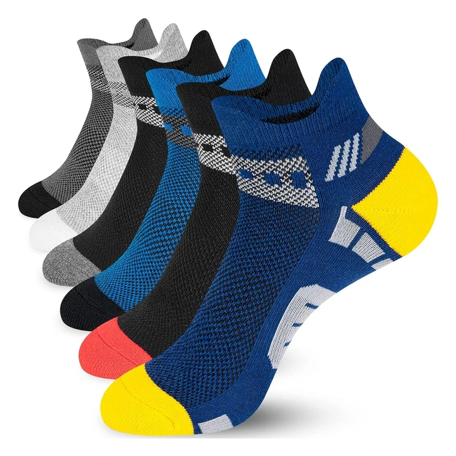 Calcetines Hikaro para Hombre - Pack de 6 Pares - Deporte, Verano, Running, Ciclismo - Antiampollas - Referencia 4346