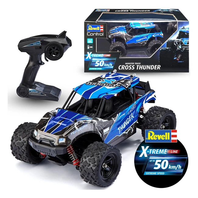 Macchina Telecomandata Revell Xtreme Cross Thunder Blu RC Truggy 118