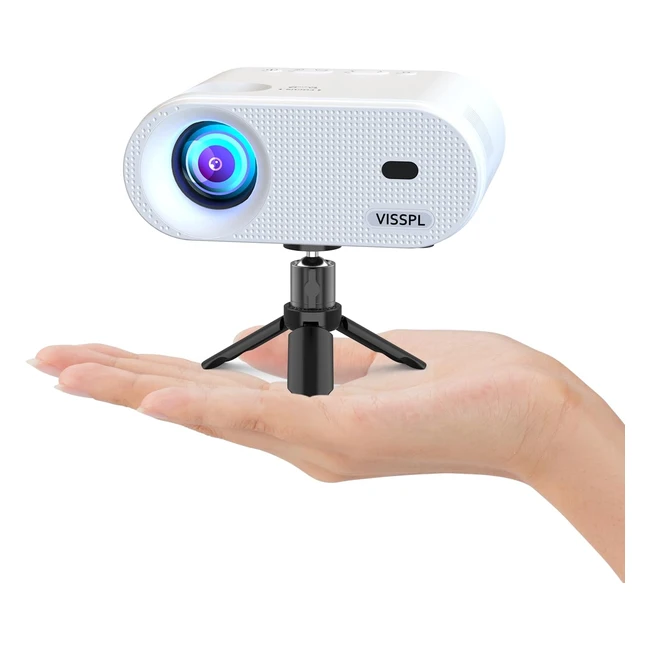 Proyector Portátil Visspl Full HD 1080p Zoom 50% Corrección Trapezoidal 15 Mini Proyector HDMI USB AV