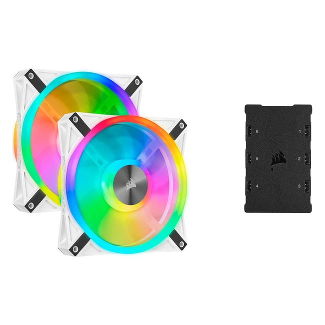 Corsair iCUE RGB LED PWM Kühllüfter, 68 individuell steuerbare LEDs, 4 Beleuchtungszonen