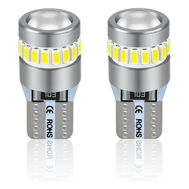 Ampoules LED Xelord W5W T10 6000K Blanc pour Voiture - Pack de 2